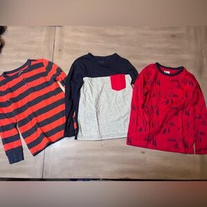 Old Navy and Children’s place boys bundle lot of 3 long sleeve shirts 4T